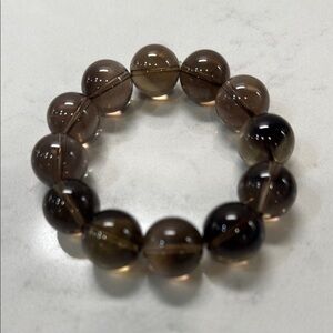 Hespera genuine smoky quartz gemstone stretchy Bracelet